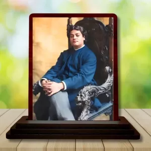 Car Desk/Table Top Swami Vivekananda Wooden Photo Stand 3x4 Inches, Compact & Stylish Spiritual Display For Car, Home & Office (Pack Of 1) (F14582) Car Desk/Table Top Swami Vivekananda Wooden Photo Stand 3x4 Inches, Compact & Stylish Spiritual Display For Car, Home & Office (Pack Of 1) (F14582)