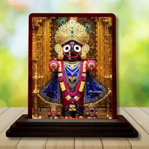 Car Desk/Table Top Lord Jagannath Wooden Photo Stand 3x4 Inches, Compact & Stylish Spiritual Display For Car, Home & Office (Pack Of 1) (F14587) Car Desk/Table Top Lord Jagannath Wooden Photo Stand 3x4 Inches, Compact & Stylish Spiritual Display For Car, Home & Office (Pack Of 1) (F14587)