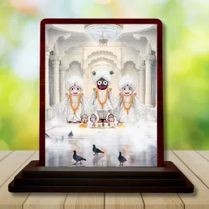 Car Desk/Table Top Lord Jagannath Wooden Photo Stand 3x4 Inches, Compact & Stylish Spiritual Display For Car, Home & Office (Pack Of 1) (F14597) Car Desk/Table Top Lord Jagannath Wooden Photo Stand 3x4 Inches, Compact & Stylish Spiritual Display For Car, Home & Office (Pack Of 1) (F14597)