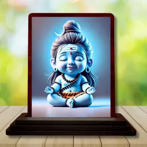 Car Desk/Table Top Lord Shiva Wooden Photo Stand 3x4 Inches, Compact & Stylish Spiritual Display For Car, Home & Office (Pack Of 1) (F14621) Car Desk/Table Top Lord Shiva Wooden Photo Stand 3x4 Inches, Compact & Stylish Spiritual Display For Car, Home & Office (Pack Of 1) (F14621)