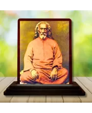 Car Desk/Table Top Swami Sri Yukteswar Giri  Wooden Photo Stand  3x4 Inches, Compact & Stylish Spiritual Display For Car, Home & Office (Pack Of 1) (F14635)