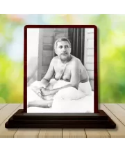 Car Desk/Table Top  Sri Sri Anukul Chandra Thakur Wooden Photo Stand  3x4 Inches, Compact & Stylish Spiritual Display For Car, Home & Office (Pack Of 1) (F14642)