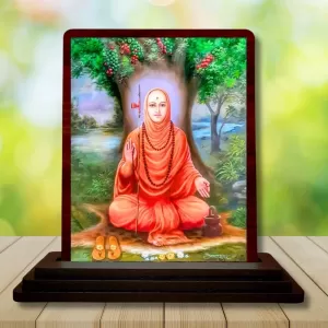 Car Desk/Table Top Shree Swami Samarth Maharaj Wooden Photo Stand 3x4 Inches, Compact & Stylish Spiritual Display For Car, Home & Office (Pack Of 1) (F14649) Car Desk/Table Top Shree Swami Samarth Maharaj Wooden Photo Stand 3x4 Inches, Compact & Stylish Spiritual Display For Car, Home & Office (Pack Of 1) (F14649)