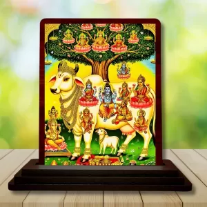 Car Desk/Table Top Gau Mata Wooden Photo Stand 3x4 Inches, Compact & Stylish Spiritual Display For Car, Home & Office (Pack Of 1) (F15059) Car Desk/Table Top Gau Mata Wooden Photo Stand 3x4 Inches, Compact & Stylish Spiritual Display For Car, Home & Office (Pack Of 1) (F15059)