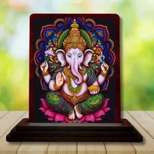 Car Desk/Table Top Lord Ganesha Wooden Photo Stand 3x4 Inches, Compact & Stylish Spiritual Display For Car, Home & Office (Pack Of 1) (F15073) Car Desk/Table Top Lord Ganesha Wooden Photo Stand 3x4 Inches, Compact & Stylish Spiritual Display For Car, Home & Office (Pack Of 1) (F15073)