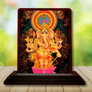 Car Desk/Table Top Lord Ganesha Wooden Photo Stand 3x4 Inches, Compact & Stylish Spiritual Display For Car, Home & Office (Pack Of 1) (F15075) Car Desk/Table Top Lord Ganesha Wooden Photo Stand 3x4 Inches, Compact & Stylish Spiritual Display For Car, Home & Office (Pack Of 1) (F15075)