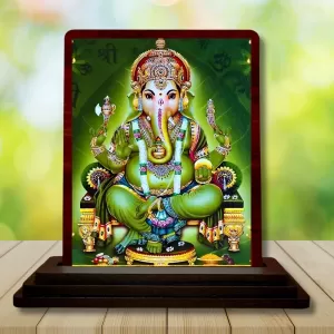 Car Desk/Table Top Lord Ganesha Wooden Photo Stand 3x4 Inches, Compact & Stylish Spiritual Display For Car, Home & Office (Pack Of 1) (F15077) Car Desk/Table Top Lord Ganesha Wooden Photo Stand 3x4 Inches, Compact & Stylish Spiritual Display For Car, Home & Office (Pack Of 1) (F15077)