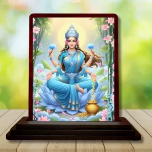 Car Desk/Table Top Maa Laxmi Wooden Photo Stand 3x4 Inches, Compact & Stylish Spiritual Display For Car, Home & Office (Pack Of 1) (F15092) Car Desk/Table Top Maa Laxmi Wooden Photo Stand 3x4 Inches, Compact & Stylish Spiritual Display For Car, Home & Office (Pack Of 1) (F15092)