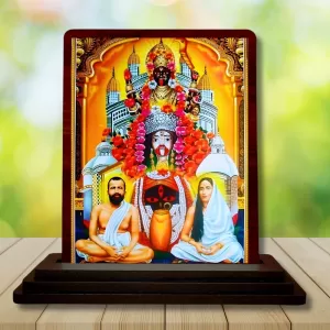 Car Desk/Table Top Kali Maa With Sri Ramakrishna Paramahamsa And Maa Sarada Devi Wooden Photo Stand 3x4 Inches, Compact & Stylish Spiritual Display For Car, Home & Office (Pack Of 1) (F15095) Car Desk/Table Top Kali Maa With Sri Ramakrishna Paramahamsa And Maa Sarada Devi Wooden Photo Stand 3x4 Inches, Compact & Stylish Spiritual Display For Car, Home & Office (Pack Of 1) (F15095)