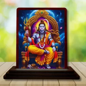 Car Desk/Table Top Lord Shiva Wooden Photo Stand 3x4 Inches, Compact & Stylish Spiritual Display For Car, Home & Office (Pack Of 1) (F15102) Car Desk/Table Top Lord Shiva Wooden Photo Stand 3x4 Inches, Compact & Stylish Spiritual Display For Car, Home & Office (Pack Of 1) (F15102)