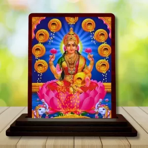 Car Desk/Table Top Maa Laxmi Wooden Photo Stand 3x4 Inches, Compact & Stylish Spiritual Display For Car, Home & Office (Pack Of 1) (F15107) Car Desk/Table Top Maa Laxmi Wooden Photo Stand 3x4 Inches, Compact & Stylish Spiritual Display For Car, Home & Office (Pack Of 1) (F15107)