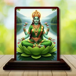 Car Desk/Table Top Goddess Lakshmi Wooden Photo Stand 3x4 Inches, Compact & Stylish Spiritual Display For Car, Home & Office (Pack Of 1) (F15135) Car Desk/Table Top Goddess Lakshmi Wooden Photo Stand 3x4 Inches, Compact & Stylish Spiritual Display For Car, Home & Office (Pack Of 1) (F15135)