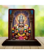 Car Desk/Table Top Tirupati Balaji Wooden Photo Stand  3x4 Inches, Compact & Stylish Spiritual Display For Car, Home & Office (Pack Of 1) (F15136)