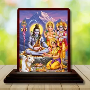 Car Desk/Table Top Lord Shankar Wooden Photo Stand 3x4 Inches, Compact & Stylish Spiritual Display For Car, Home & Office (Pack Of 1) (F15145) Car Desk/Table Top Lord Shankar Wooden Photo Stand 3x4 Inches, Compact & Stylish Spiritual Display For Car, Home & Office (Pack Of 1) (F15145)