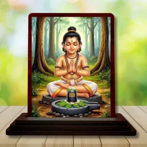 Car Desk/Table Top Lord Shiva Wooden Photo Stand 3x4 Inches, Compact & Stylish Spiritual Display For Car, Home & Office (Pack Of 1) (F15151) Car Desk/Table Top Lord Shiva Wooden Photo Stand 3x4 Inches, Compact & Stylish Spiritual Display For Car, Home & Office (Pack Of 1) (F15151)