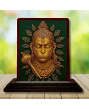 Car Desk/Table Top Lord Shiva Wooden Photo Stand  3x4 Inches, Compact & Stylish Spiritual Display For Car, Home & Office (Pack Of 1) (F15155)