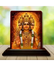 Car Desk/Table Top Lord Shubramanya Wooden Photo Stand  3x4 Inches, Compact & Stylish Spiritual Display For Car, Home & Office (Pack Of 1) (F15157)