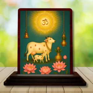 Car Desk/Table Top Gau Mata Wooden Photo Stand 3x4 Inches, Compact & Stylish Spiritual Display For Car, Home & Office (Pack Of 1) (F15166) Car Desk/Table Top Gau Mata Wooden Photo Stand 3x4 Inches, Compact & Stylish Spiritual Display For Car, Home & Office (Pack Of 1) (F15166)