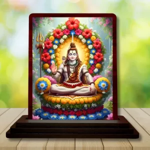Car Desk/Table Top Lordv Shiva Wooden Photo Stand 3x4 Inches, Compact & Stylish Spiritual Display For Car, Home & Office (Pack Of 1) (F15167) Car Desk/Table Top Lordv Shiva Wooden Photo Stand 3x4 Inches, Compact & Stylish Spiritual Display For Car, Home & Office (Pack Of 1) (F15167)