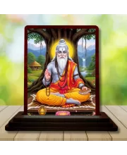 Car Desk/Table Top Valmiki Wooden Photo Stand  3x4 Inches, Compact & Stylish Spiritual Display For Car, Home & Office (Pack Of 1) (F15168)