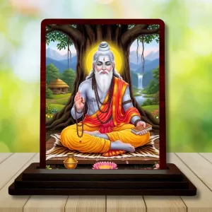 Car Desk/Table Top Valmiki Wooden Photo Stand 3x4 Inches, Compact & Stylish Spiritual Display For Car, Home & Office (Pack Of 1) (F15168) Car Desk/Table Top Valmiki Wooden Photo Stand 3x4 Inches, Compact & Stylish Spiritual Display For Car, Home & Office (Pack Of 1) (F15168)