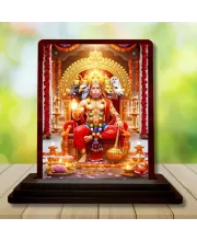 Car Desk/Table Top Lord Hanuman Wooden Photo Stand  3x4 Inches, Compact & Stylish Spiritual Display For Car, Home & Office (Pack Of 1) (F15186)