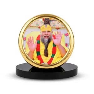 Car Desk/Table Top Premanand Govind Sharan Metal Golden Photo Stand 2x2 Inches, Compact & Stylish Spiritual Display For Car, Home & Office (Pack Of 1) (F18436) Car Desk/Table Top Premanand Govind Sharan Metal Golden Photo Stand 2x2 Inches, Compact & Stylish Spiritual Display For Car, Home & Office (Pack Of 1) (F18436)