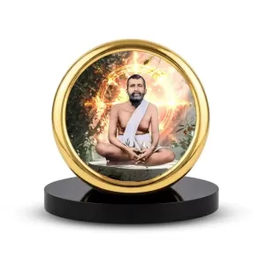 Car Desk/Table Top Ramakrishna Paramahamsa Metal Golden Photo Stand 2x2 Inches, Compact & Stylish Spiritual Display For Car, Home & Office (Pack Of 1) (F18445) Car Desk/Table Top Ramakrishna Paramahamsa Metal Golden Photo Stand 2x2 Inches, Compact & Stylish Spiritual Display For Car, Home & Office (Pack Of 1) (F18445)