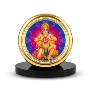 Car Desk/Table Top Lord Hanuman Metal Golden Photo Stand 2x2 Inches, Compact & Stylish Spiritual Display For Car, Home & Office (Pack Of 1) (F18446) Car Desk/Table Top Lord Hanuman Metal Golden Photo Stand 2x2 Inches, Compact & Stylish Spiritual Display For Car, Home & Office (Pack Of 1) (F18446)