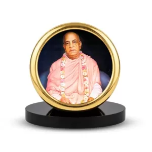 Car Desk/Table Top Damodar Prabhu Ji Metal Golden Photo Stand  2x2 Inches, Compact & Stylish Spiritual Display For Car, Home & Office (Pack Of 1) (F18449)