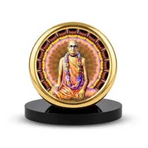Car Desk/Table Top Srila Bhaktisiddhanta Saraswati Metal Golden Photo Stand 2x2 Inches, Compact & Stylish Spiritual Display For Car, Home & Office (Pack Of 1) (F18450) Car Desk/Table Top Srila Bhaktisiddhanta Saraswati Metal Golden Photo Stand 2x2 Inches, Compact & Stylish Spiritual Display For Car, Home & Office (Pack Of 1) (F18450)