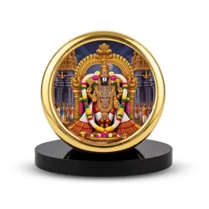 Car Desk/Table Top Lord Venkateswara Metal Golden Photo Stand 2x2 Inches, Compact & Stylish Spiritual Display For Car, Home & Office (Pack Of 1) (F18455) Car Desk/Table Top Lord Venkateswara Metal Golden Photo Stand 2x2 Inches, Compact & Stylish Spiritual Display For Car, Home & Office (Pack Of 1) (F18455)