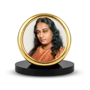 Car Desk/Table Top Pramahamsa Yogananda Metal Golden Photo Stand 2x2 Inches, Compact & Stylish Spiritual Display For Car, Home & Office (Pack Of 1) (F18444) Car Desk/Table Top Pramahamsa Yogananda Metal Golden Photo Stand 2x2 Inches, Compact & Stylish Spiritual Display For Car, Home & Office (Pack Of 1) (F18444)