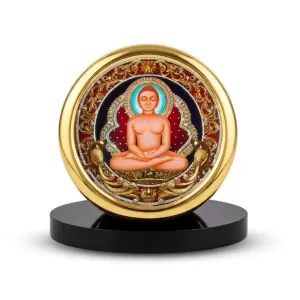 Car Desk/Table Top Mahavir Metal Golden Photo Stand 2x2 Inches, Compact & Stylish Spiritual Display For Car, Home & Office (Pack Of 1) (F18457) Car Desk/Table Top Mahavir Metal Golden Photo Stand 2x2 Inches, Compact & Stylish Spiritual Display For Car, Home & Office (Pack Of 1) (F18457)