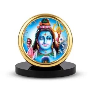 Car Desk/Table Top Lord Shiva Metal Golden Photo Stand 2x2 Inches, Compact & Stylish Spiritual Display For Car, Home & Office (Pack Of 1) (F18459) Car Desk/Table Top Lord Shiva Metal Golden Photo Stand 2x2 Inches, Compact & Stylish Spiritual Display For Car, Home & Office (Pack Of 1) (F18459)