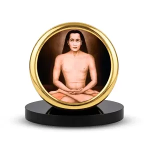 Car Desk/Table Top Mahavatar Babaji Metal Golden Photo Stand 2x2 Inches, Compact & Stylish Spiritual Display For Car, Home & Office (Pack Of 1) (F18474) Car Desk/Table Top Mahavatar Babaji Metal Golden Photo Stand 2x2 Inches, Compact & Stylish Spiritual Display For Car, Home & Office (Pack Of 1) (F18474)
