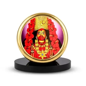 Car Desk/Table Top Maa Kali Metal Golden Photo Stand 2x2 Inches, Compact & Stylish Spiritual Display For Car, Home & Office (Pack Of 1) (F18478) Car Desk/Table Top Maa Kali Metal Golden Photo Stand 2x2 Inches, Compact & Stylish Spiritual Display For Car, Home & Office (Pack Of 1) (F18478)