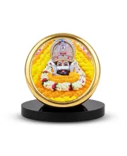 Car Desk/Table Top Tara Maa Metal Golden Photo Stand  2x2 Inches, Compact & Stylish Spiritual Display For Car, Home & Office (Pack Of 1) (F18480)