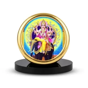 Car Desk/Table Top Vishwa Karma Metal Golden Photo Stand 2x2 Inches, Compact & Stylish Spiritual Display For Car, Home & Office (Pack Of 1) (F18497) Car Desk/Table Top Vishwa Karma Metal Golden Photo Stand 2x2 Inches, Compact & Stylish Spiritual Display For Car, Home & Office (Pack Of 1) (F18497)