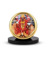 Car Desk/Table Top Kali Maa Metal Golden Photo Stand  2x2 Inches, Compact & Stylish Spiritual Display For Car, Home & Office (Pack Of 1) (F18498)