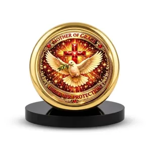 Car Desk/Table Top Jesus Symbol Metal Golden Photo Stand 2x2 Inches, Compact & Stylish Spiritual Display For Car, Home & Office (Pack Of 1) (F18509) Car Desk/Table Top Jesus Symbol Metal Golden Photo Stand 2x2 Inches, Compact & Stylish Spiritual Display For Car, Home & Office (Pack Of 1) (F18509)