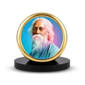 Car Desk/Table Top Rabindranath Metal Golden Photo Stand 2x2 Inches, Compact & Stylish Spiritual Display For Car, Home & Office (Pack Of 1) (F18527) Car Desk/Table Top Rabindranath Metal Golden Photo Stand 2x2 Inches, Compact & Stylish Spiritual Display For Car, Home & Office (Pack Of 1) (F18527)
