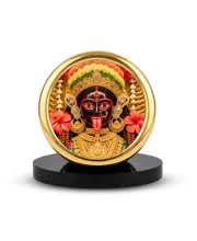 Car Desk/Table Top Maa Kali Metal Golden Photo Stand  2x2 Inches, Compact & Stylish Spiritual Display For Car, Home & Office (Pack Of 1) (F18537)