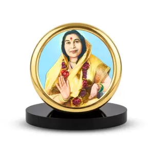 Car Desk/Table Top Shri Mataji Nirmala Devi Metal Golden Photo Stand 2x2 Inches, Compact & Stylish Spiritual Display For Car, Home & Office (Pack Of 1) (F18539) Car Desk/Table Top Shri Mataji Nirmala Devi Metal Golden Photo Stand 2x2 Inches, Compact & Stylish Spiritual Display For Car, Home & Office (Pack Of 1) (F18539)