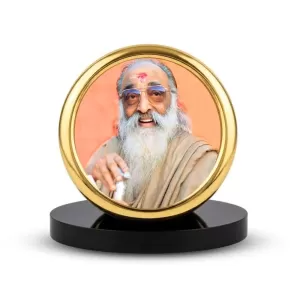 Car Desk/Table Top Swami Chinmayananda Ji Metal Golden Photo Stand 2x2 Inches, Compact & Stylish Spiritual Display For Car, Home & Office (Pack Of 1) (F18550) Car Desk/Table Top Swami Chinmayananda Ji Metal Golden Photo Stand 2x2 Inches, Compact & Stylish Spiritual Display For Car, Home & Office (Pack Of 1) (F18550)