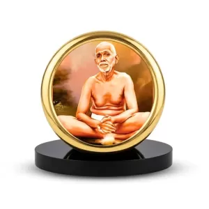 Car Desk/Table Top Ramana Maharshi Metal Golden Photo Stand 2x2 Inches, Compact & Stylish Spiritual Display For Car, Home & Office (Pack Of 1) (F18562) Car Desk/Table Top Ramana Maharshi Metal Golden Photo Stand 2x2 Inches, Compact & Stylish Spiritual Display For Car, Home & Office (Pack Of 1) (F18562)