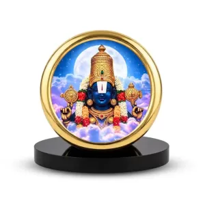 Car Desk/Table Top Lord Balaji Metal Golden Photo Stand 2x2 Inches, Compact & Stylish Spiritual Display For Car, Home & Office (Pack Of 1) (F18601) Car Desk/Table Top Lord Balaji Metal Golden Photo Stand 2x2 Inches, Compact & Stylish Spiritual Display For Car, Home & Office (Pack Of 1) (F18601)