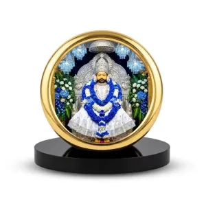 Car Desk/Table Top TARA MAA Metal Golden Photo Stand 2x2 Inches, Compact & Stylish Spiritual Display For Car, Home & Office (Pack Of 1) (F18621) Car Desk/Table Top TARA MAA Metal Golden Photo Stand 2x2 Inches, Compact & Stylish Spiritual Display For Car, Home & Office (Pack Of 1) (F18621)