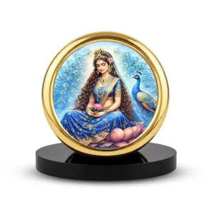Car Desk/Table Top Radha Krishna Metal Golden Photo Stand 2x2 Inches, Compact & Stylish Spiritual Display For Car, Home & Office (Pack Of 1) (F18643) Car Desk/Table Top Radha Krishna Metal Golden Photo Stand 2x2 Inches, Compact & Stylish Spiritual Display For Car, Home & Office (Pack Of 1) (F18643)