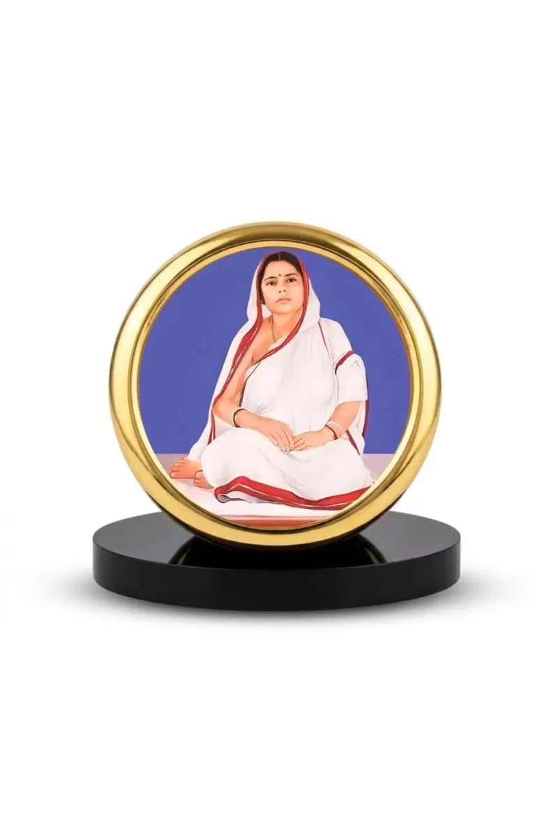 Car Desk/Table Top Boramma Metal Golden Photo Stand  2x2 Inches, Compact & Stylish Spiritual Display For Car, Home & Office (Pack Of 1) (F18692)
